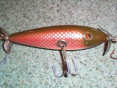 Shur Luk #509 Red Heart Wood Fly Rod Fishing Lure Garrett Indiana Lure